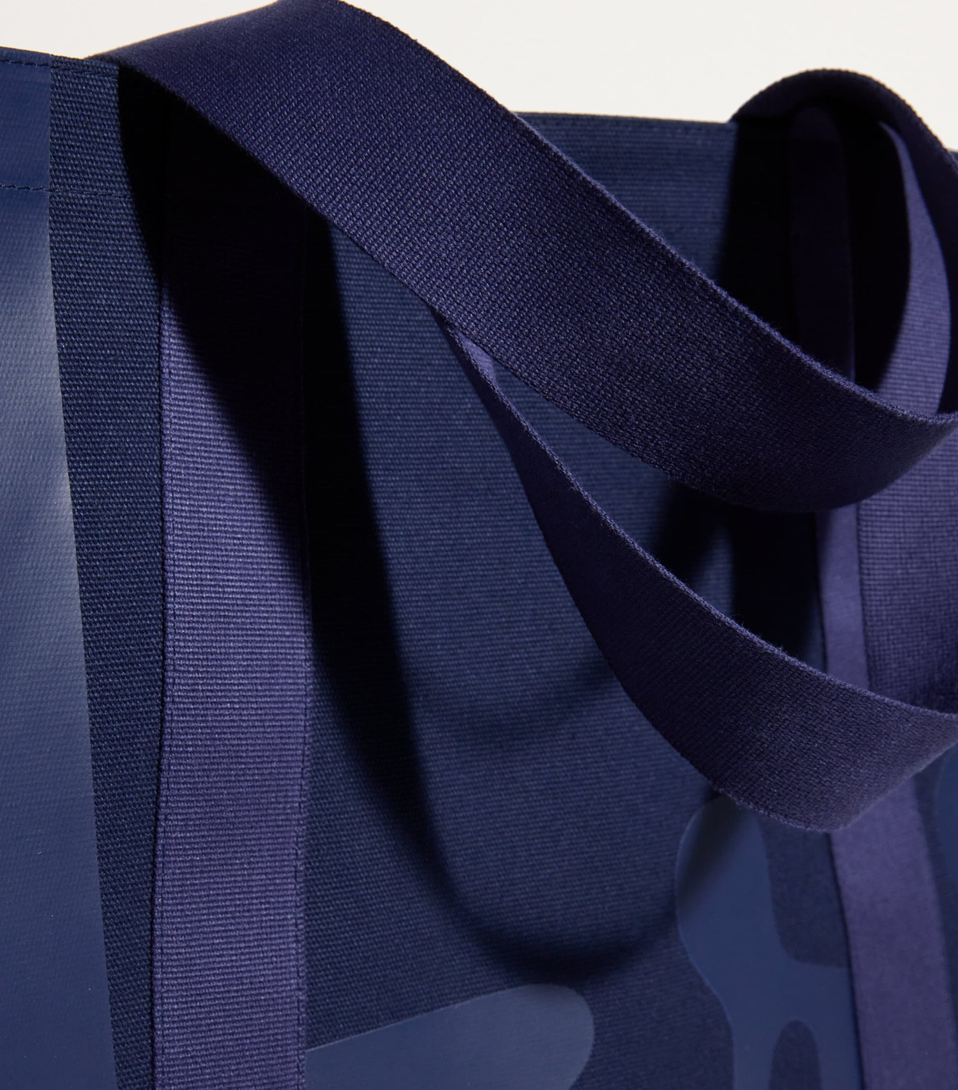 Navy Large Cotton Logo Tote Bag