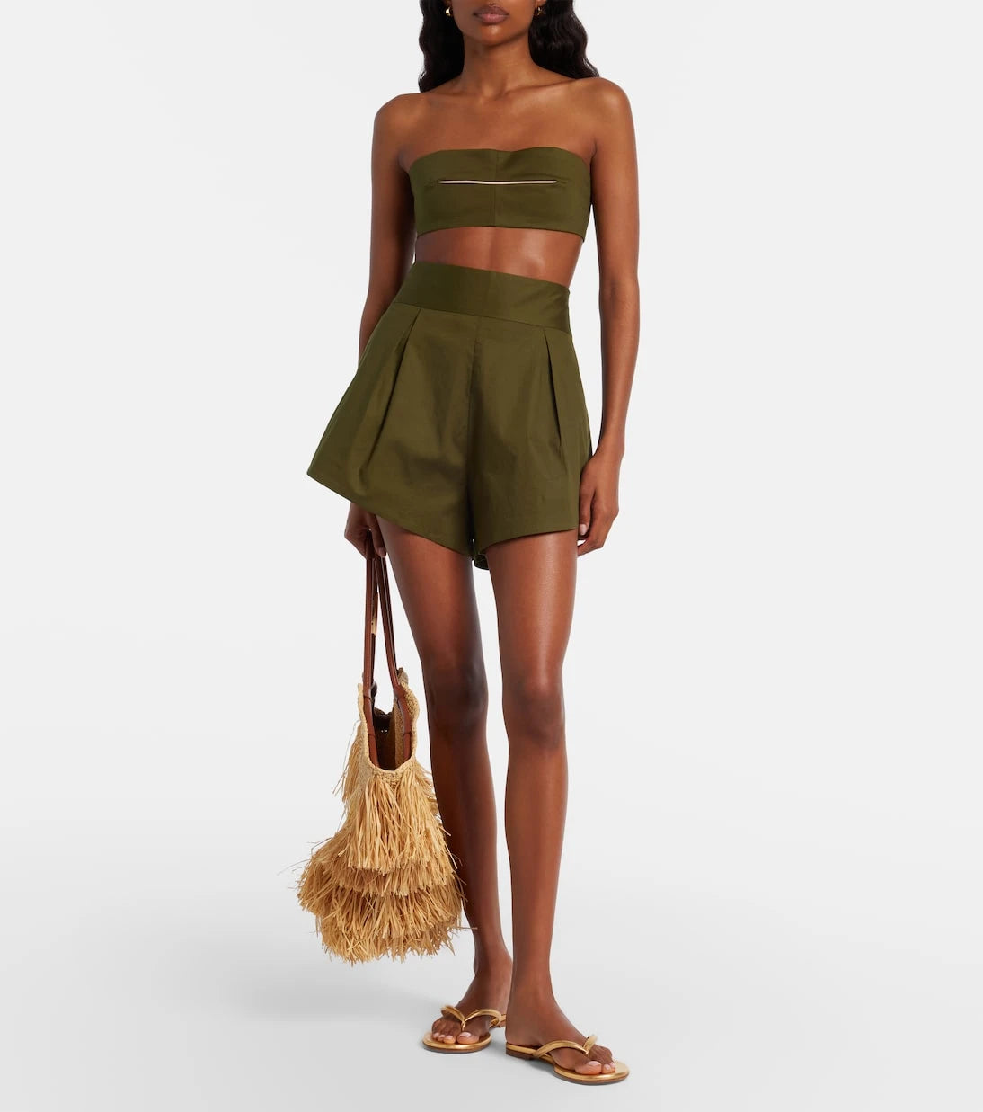 Adriana Degreas - Cotton-blend bandeau top