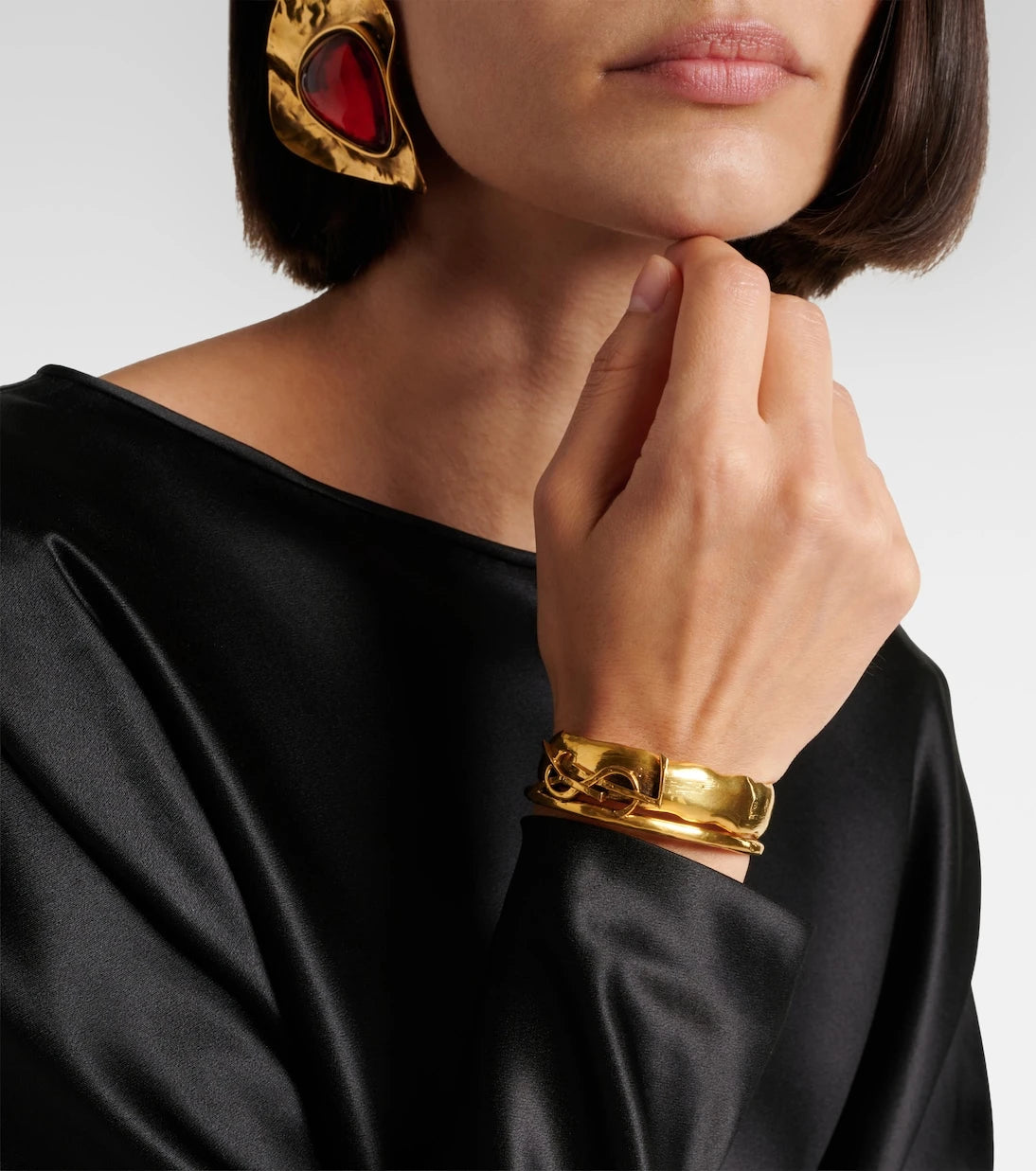 Saint Laurent - Cassandre cuff bracelet