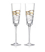Set of 2 Glass Mastercraft Aran Champagne Flutes (275ml)