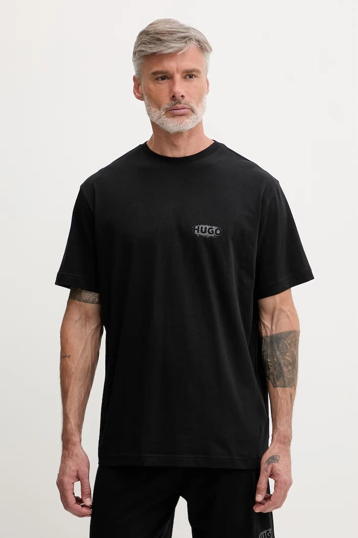 HUGO kısa kollu erkek pamuklu pijama SPRAY T-SHIRT