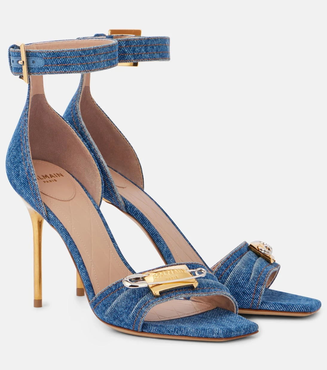 Balmain - Logo denim sandals