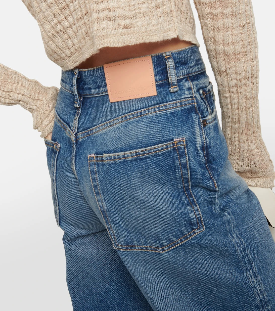 Acne Studios - جينز بخصر عالٍ وقصة أرجل واسعة 2022F