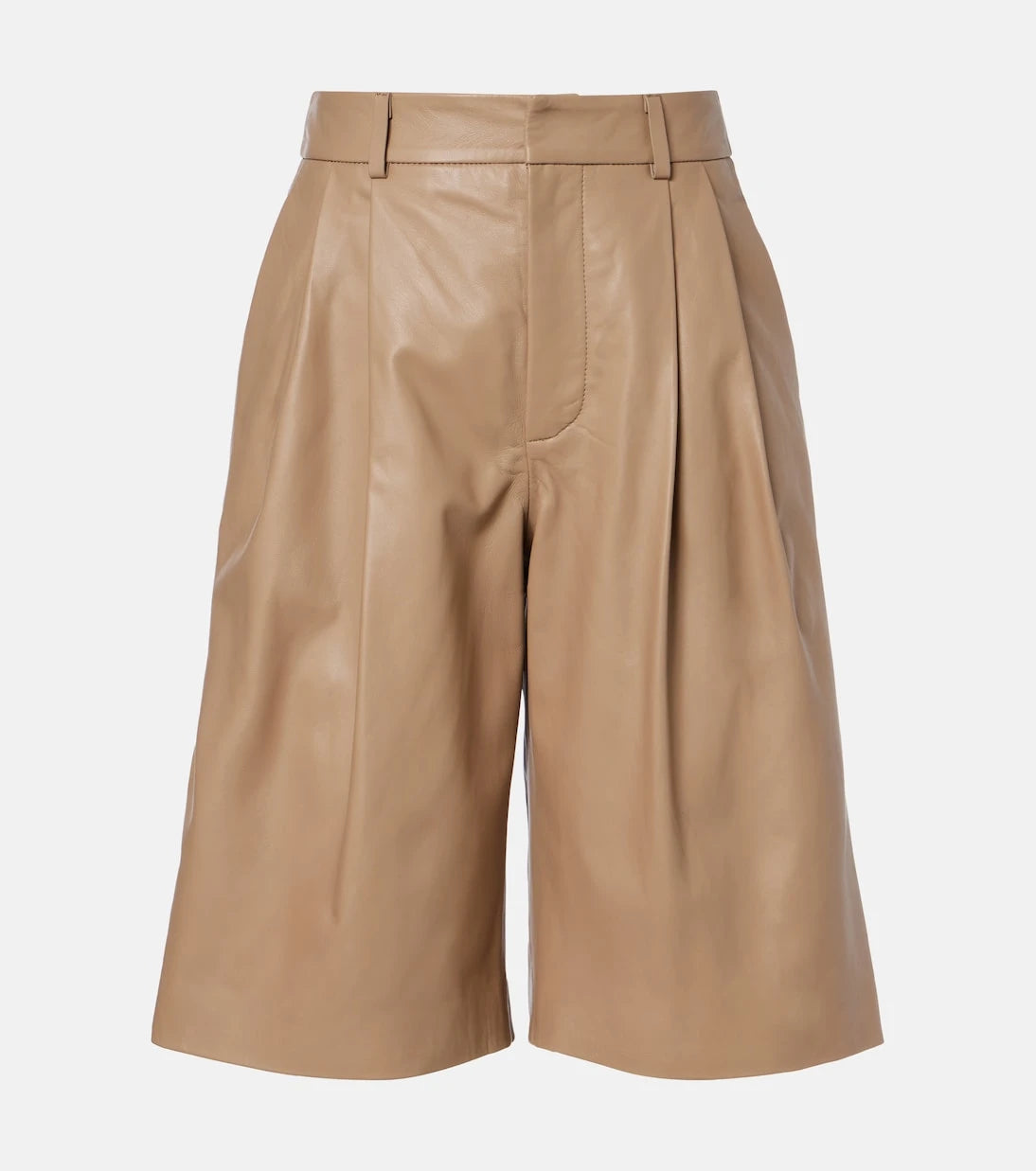 Yves Salomon - Leather Bermuda shorts