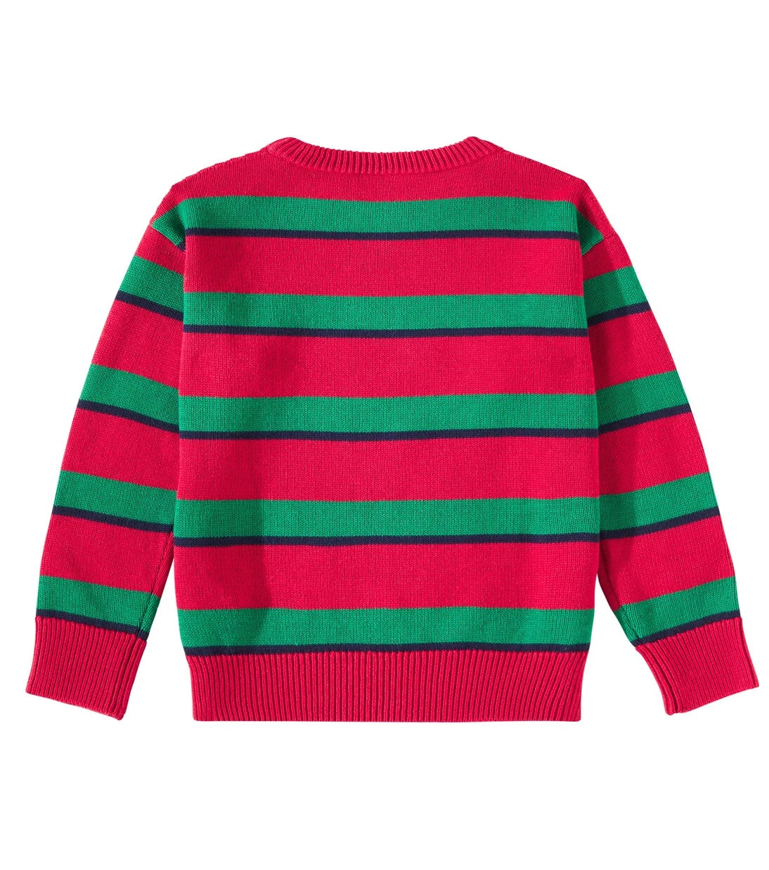 Moschino Kids - Ayıcıklı çizgili pamuk ve yün kazak