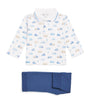 Pima Cotton Stop & Go Top and Trousers Set (3-24 Months)