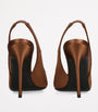 Satin Anok Slingback Pumps 105 DARK BROWN