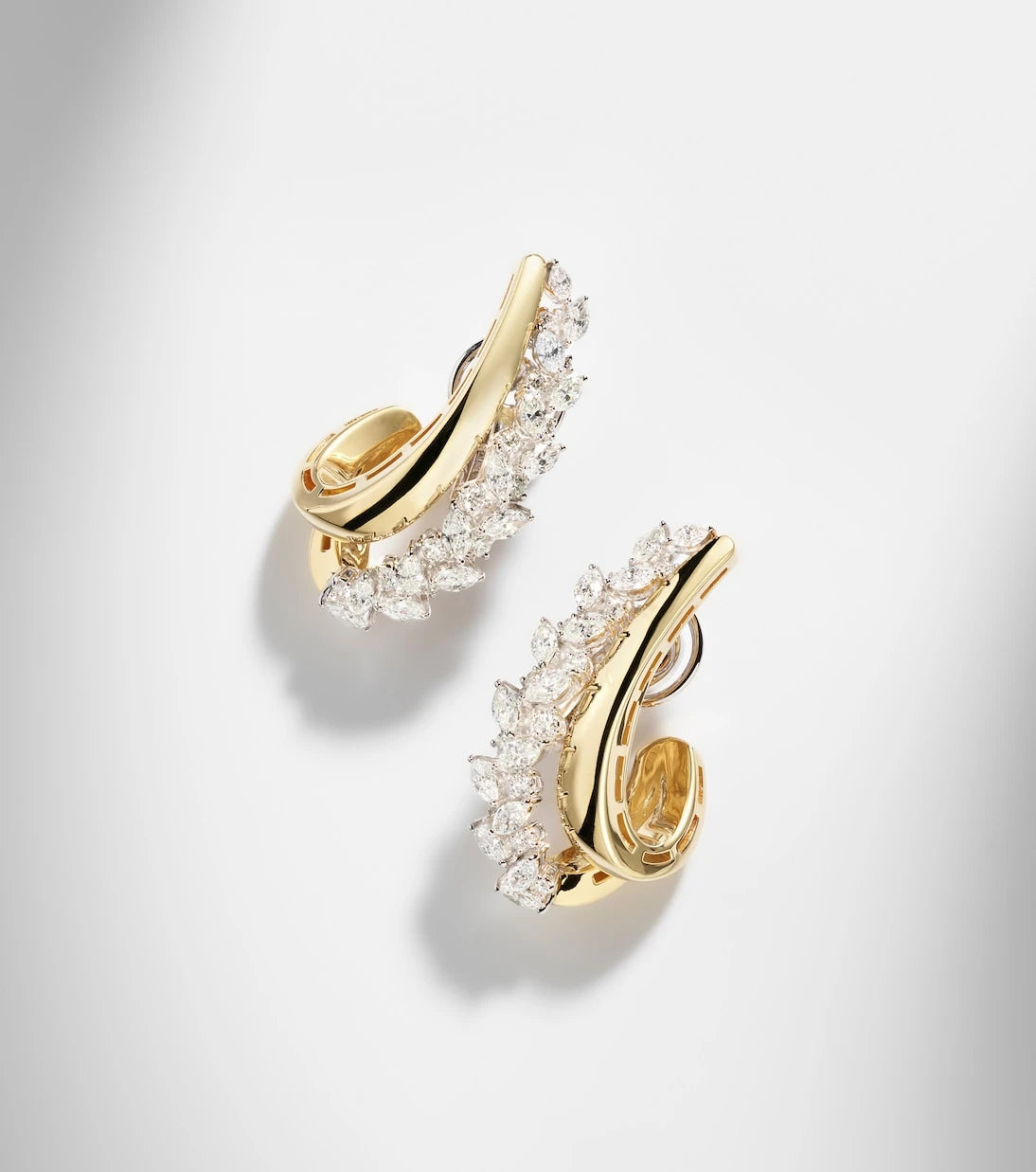 Yeprem - Golden Strada 18kt gold earrings with diamonds