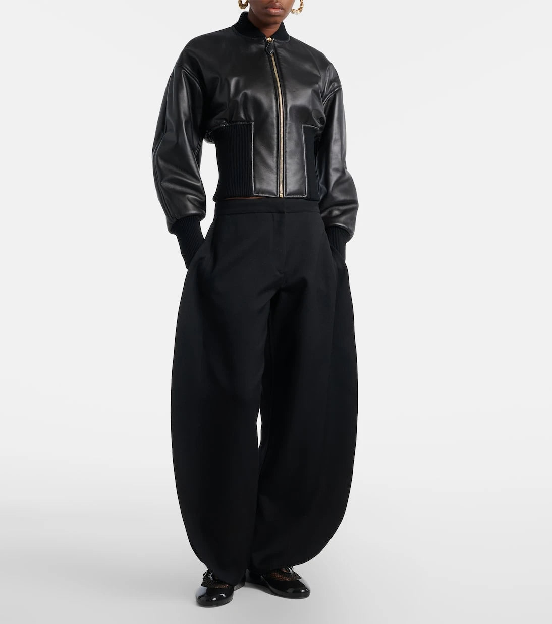 Alaïa - Virgin wool barrel pants