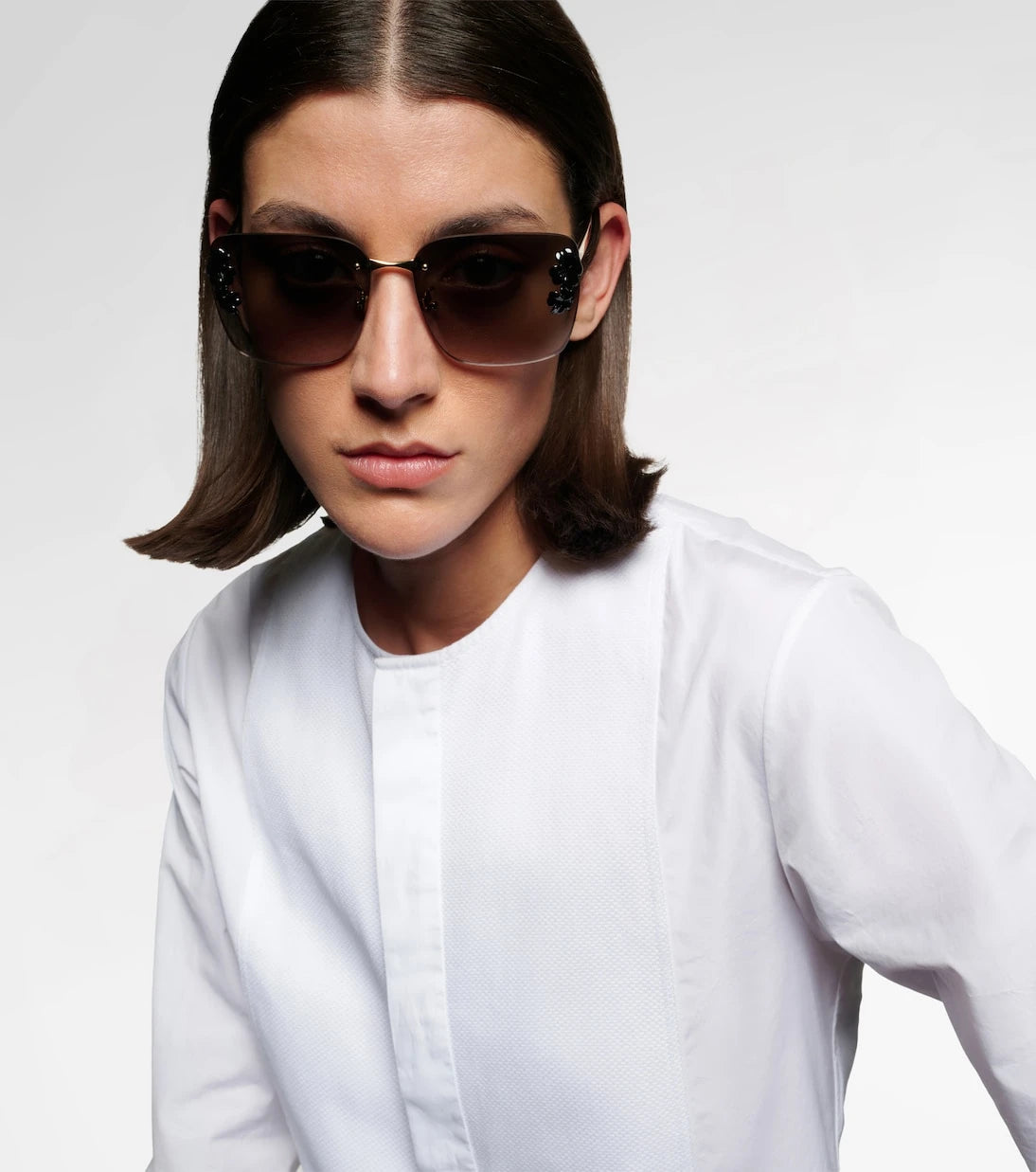 Dior Eyewear - Dior Clover embellished square sunglasses