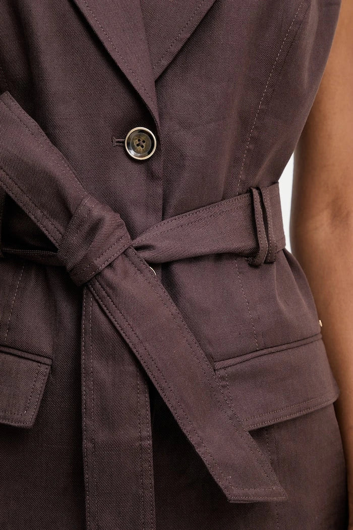 Guess tek düğmeli kadın keten blazer CARLA