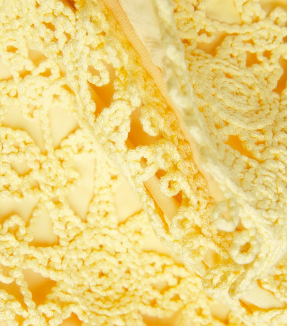 Yellow Crochet Crop Top