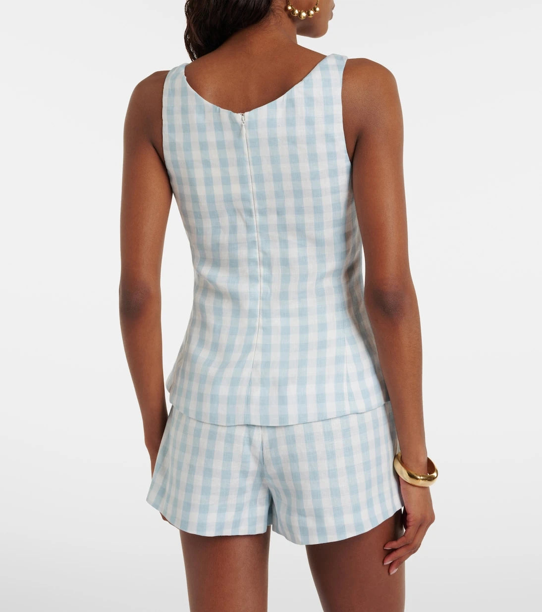 Faithfull - Martuba gingham linen top