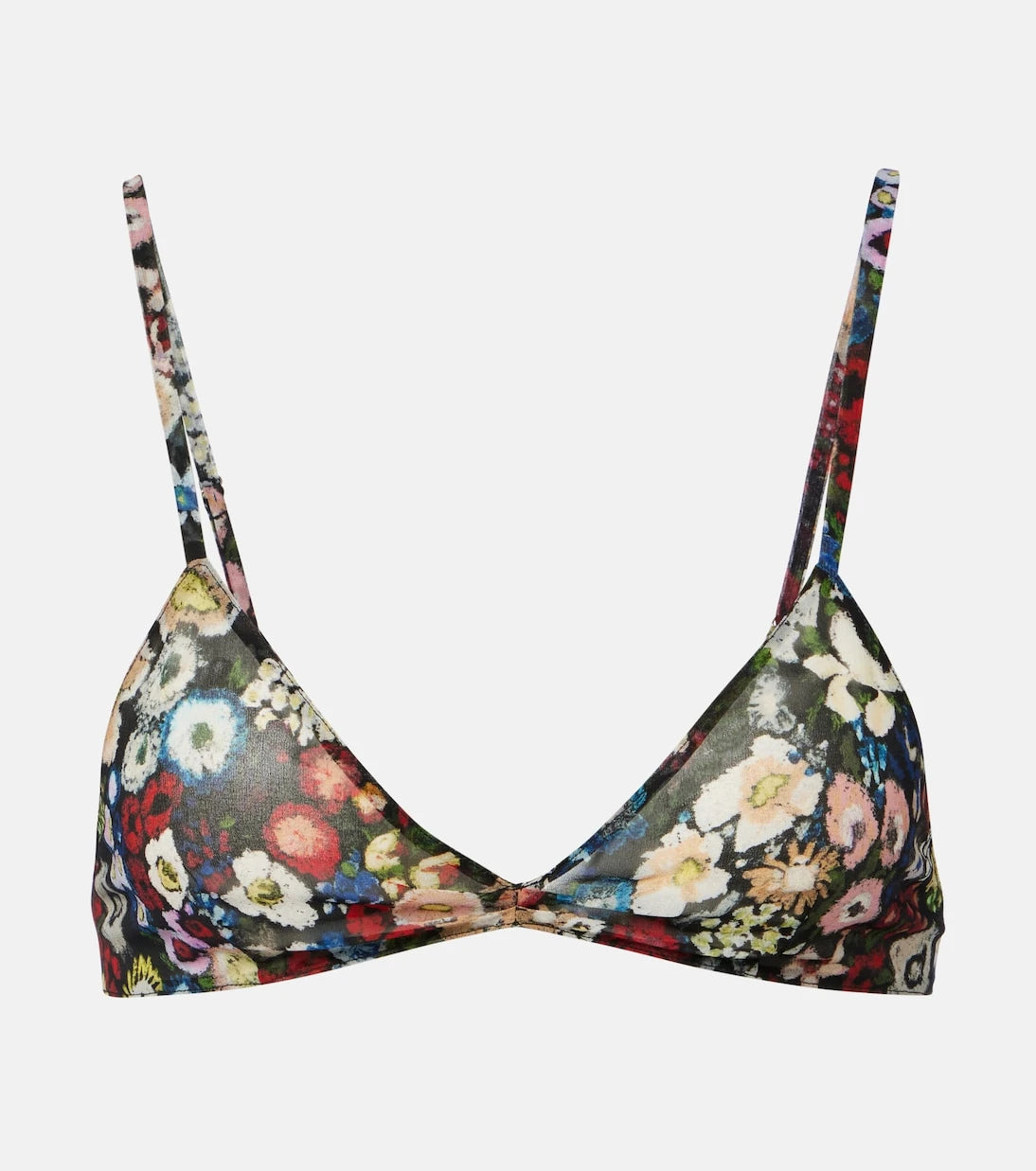 Khaite - Talita floral silk bra top