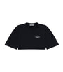 Givenchy Black Cotton Cropped Cocoon T-Shirt