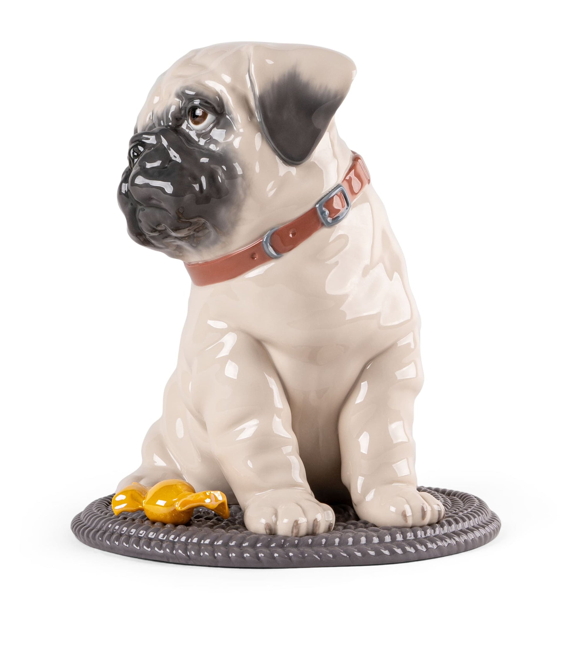 Lladró Porcelain Puppy Pug Sculpture