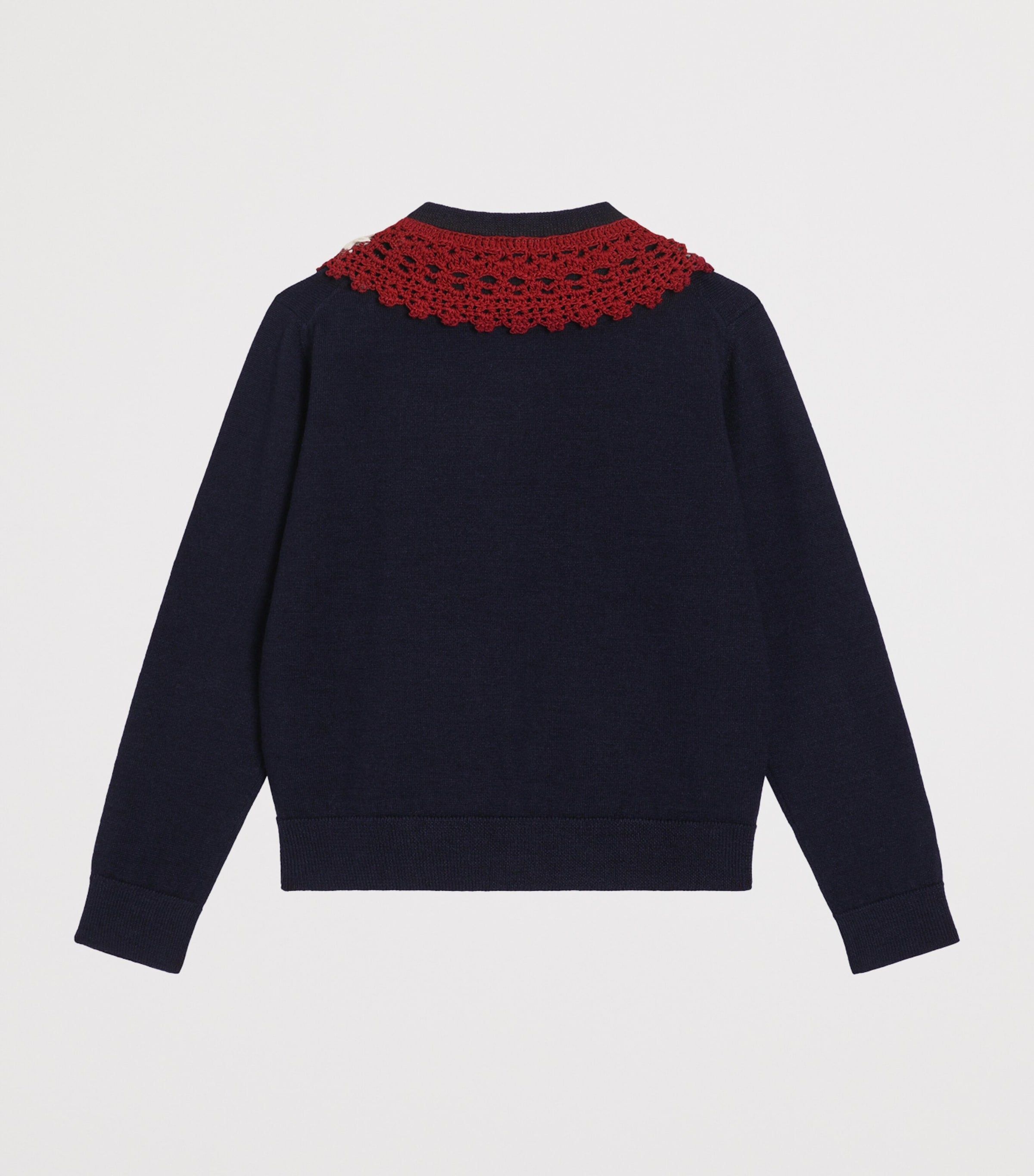 Dolce & Gabbana Kids Virgin Wool-Blend Crochet Trim Cardigan (8-12 Years)