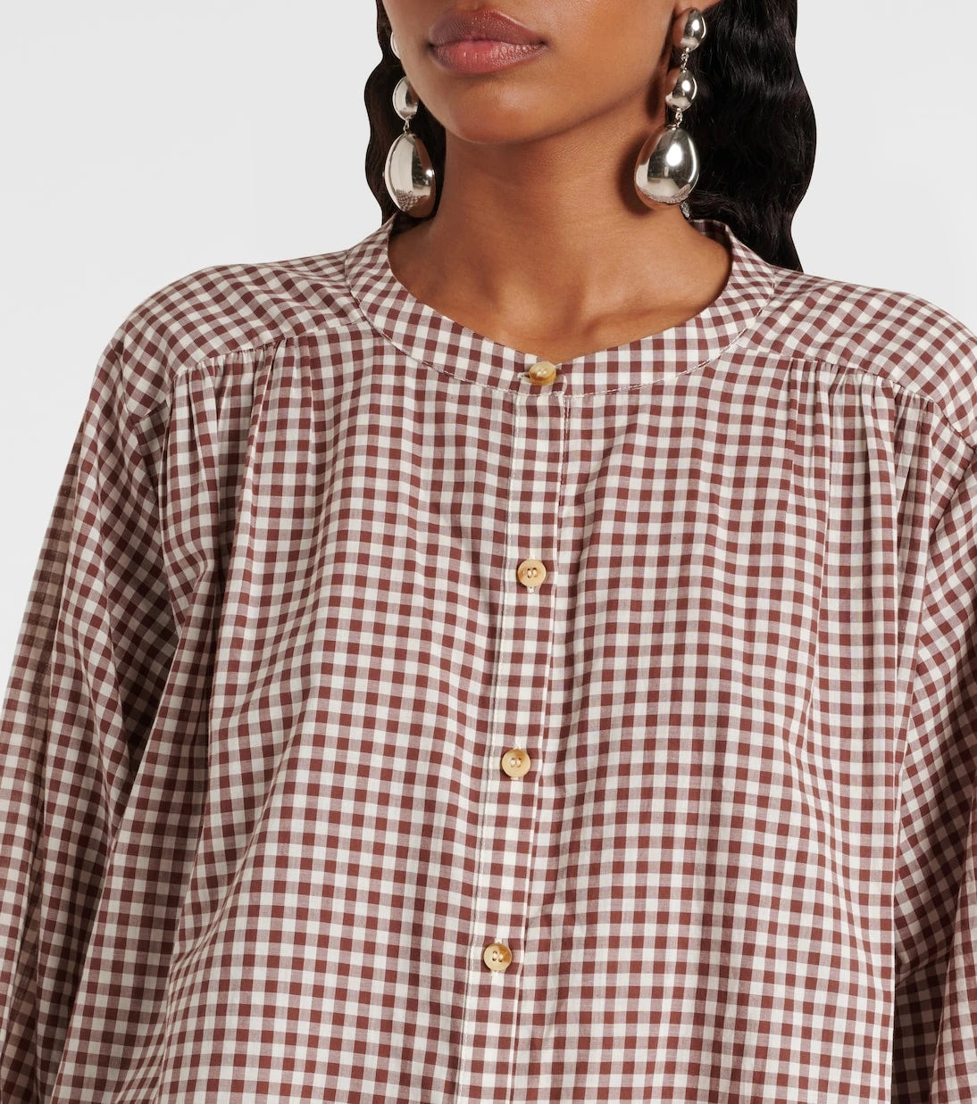 Posse - Mira gingham cotton shirt
