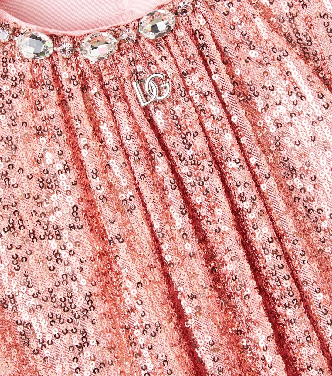 Dolce&Gabbana Kids - DG embellished sequined dress