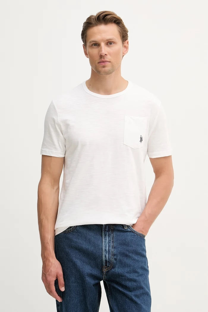 U.S. Polo Assn. Erkek Pamuklu Slub Pocket Tişört