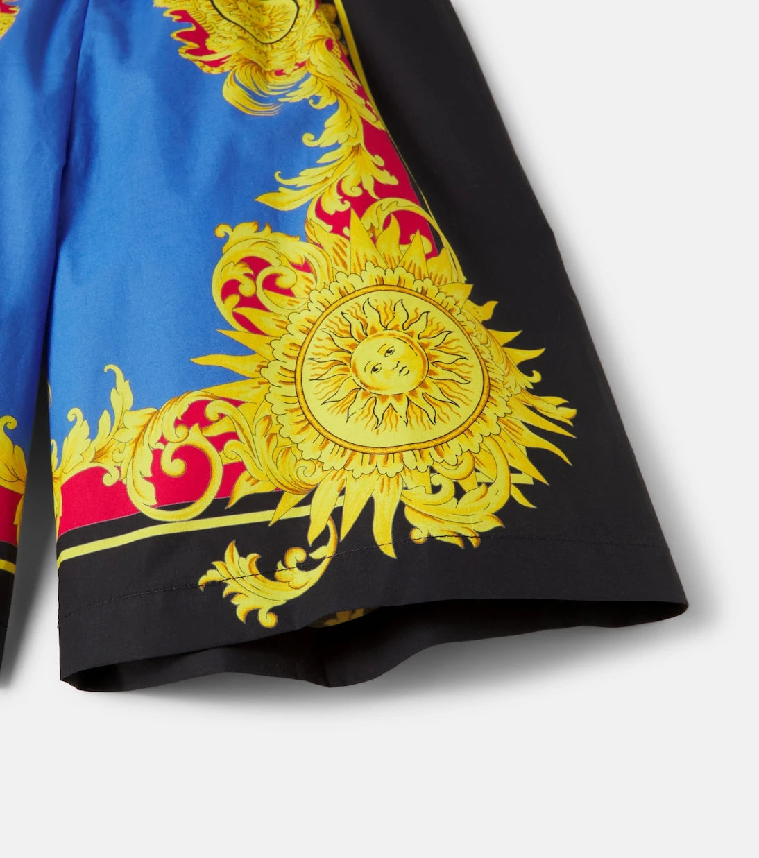 Versace Kids - Printed cotton poplin shorts