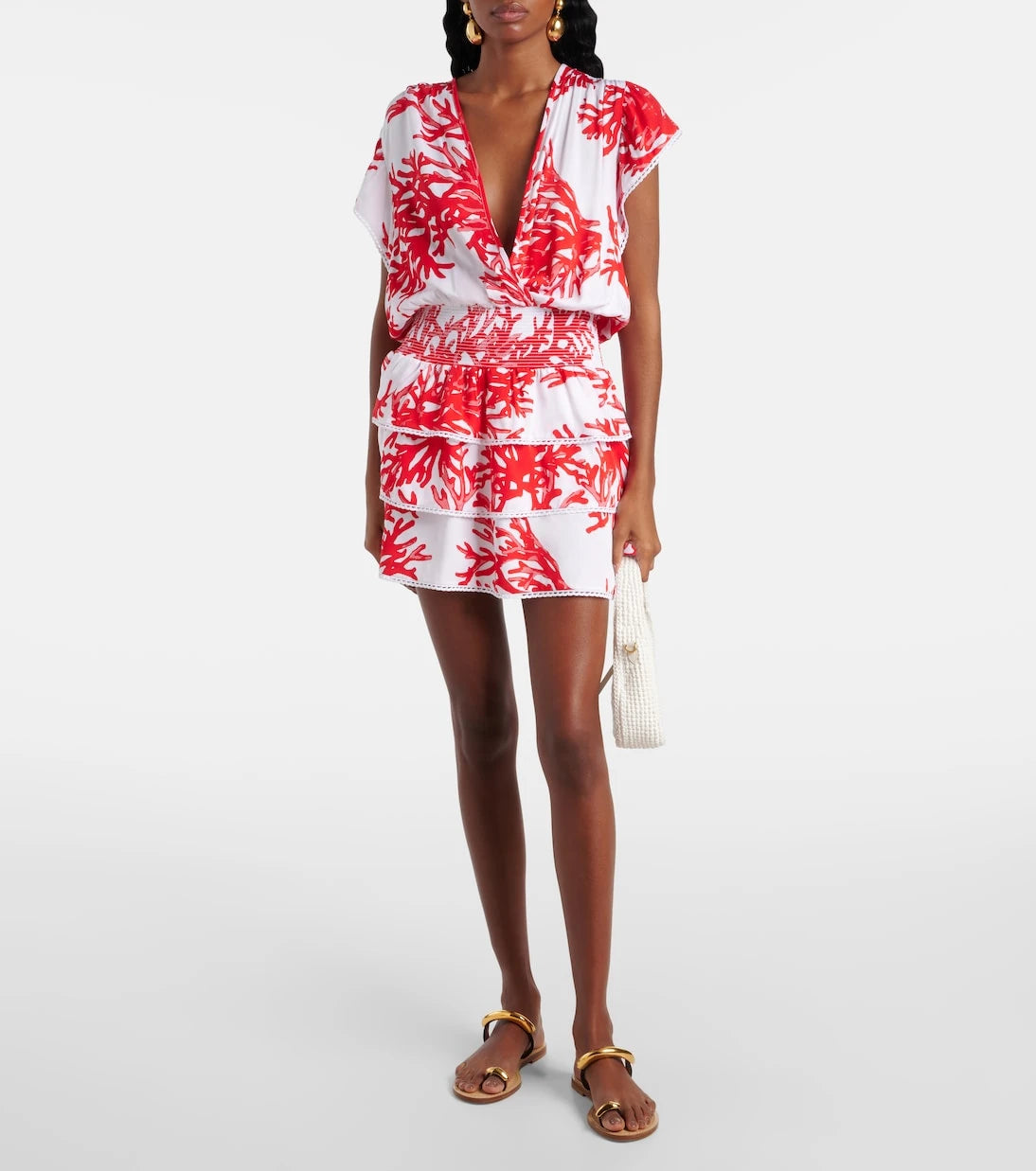 Melissa Odabash - Jess printed tiered minidress