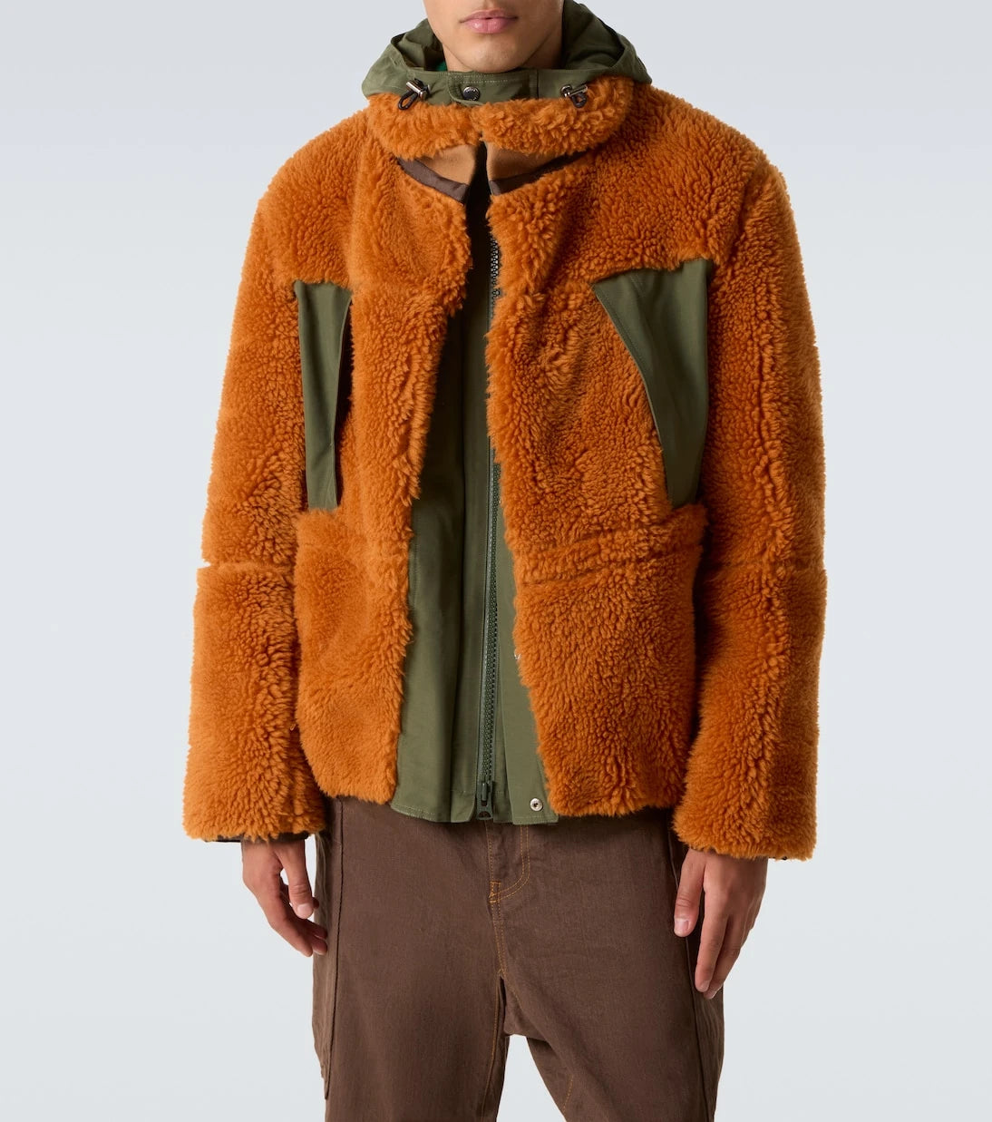 Sacai - Wool-blend and canvas jacket