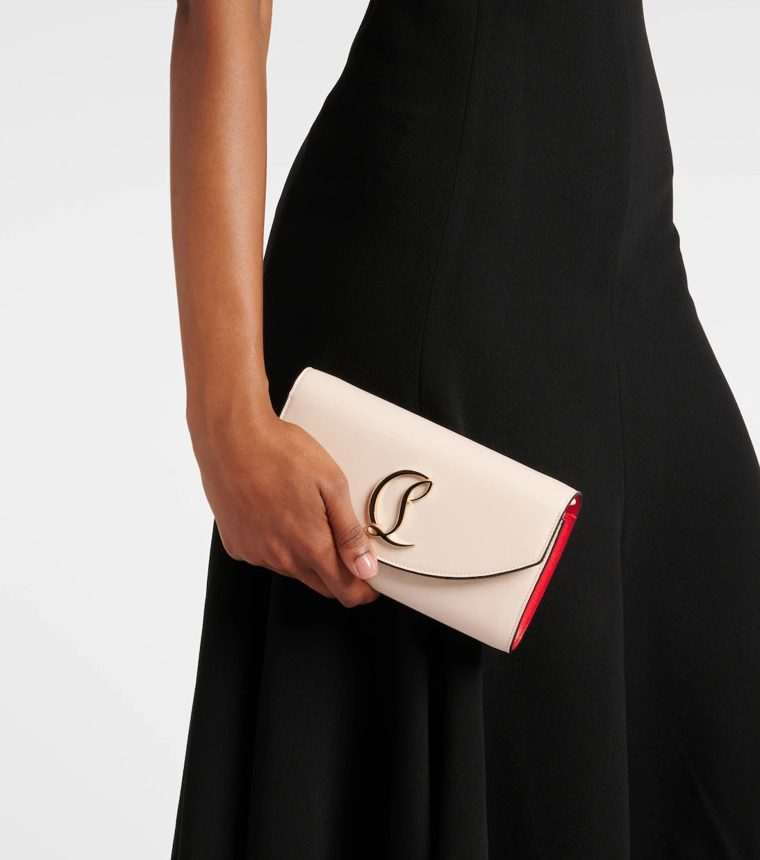 Christian Louboutin - Loubi54 leather clutch with chain