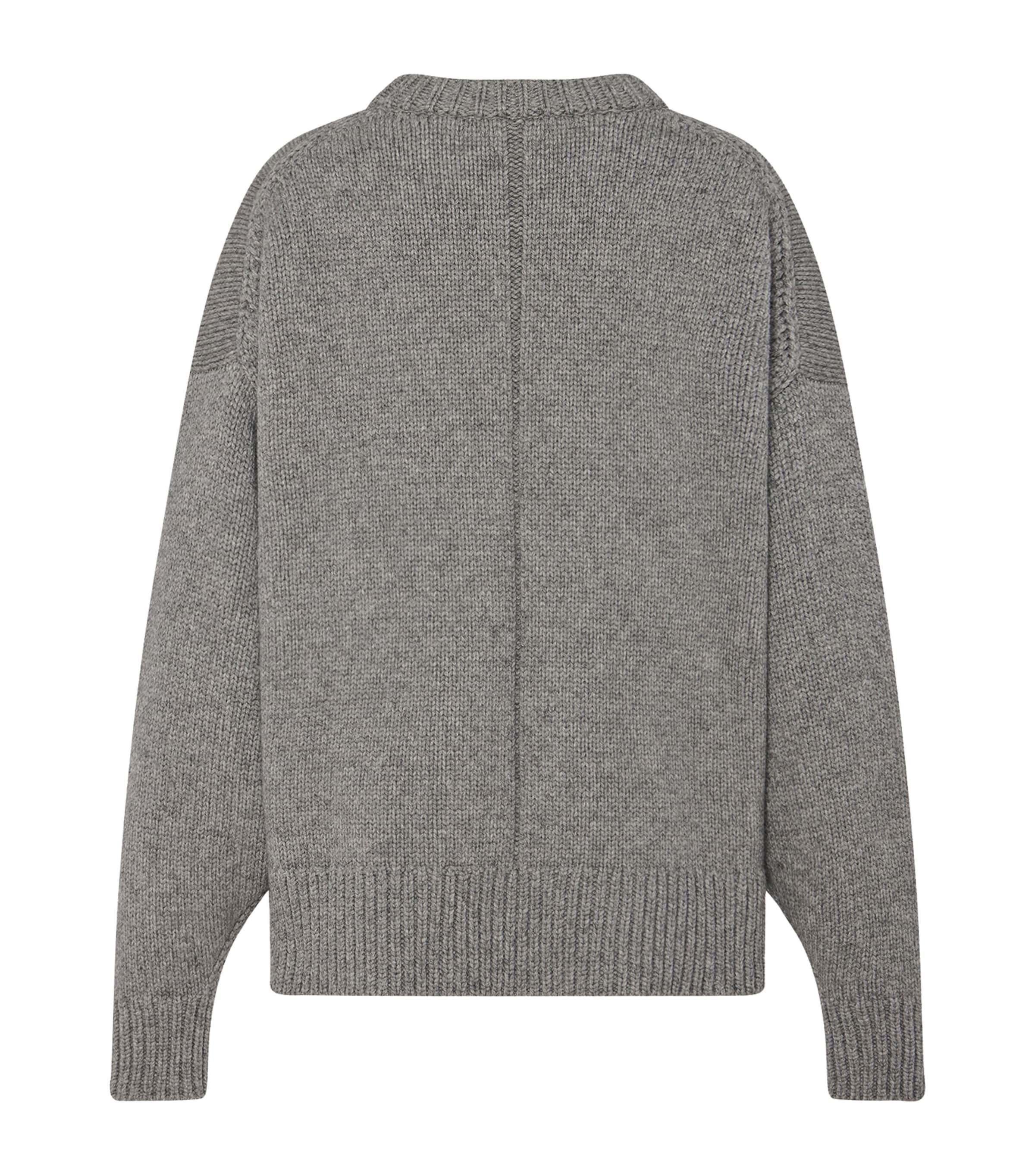 The Row Grey Ophelia Wool-Cashmere Sweater