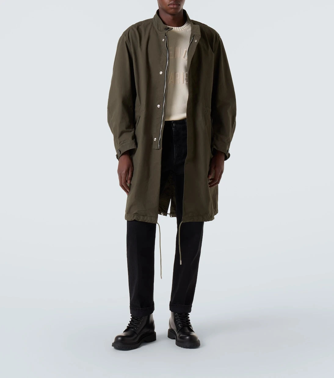 Givenchy - Givenchy Stamp cotton-blend raincoat