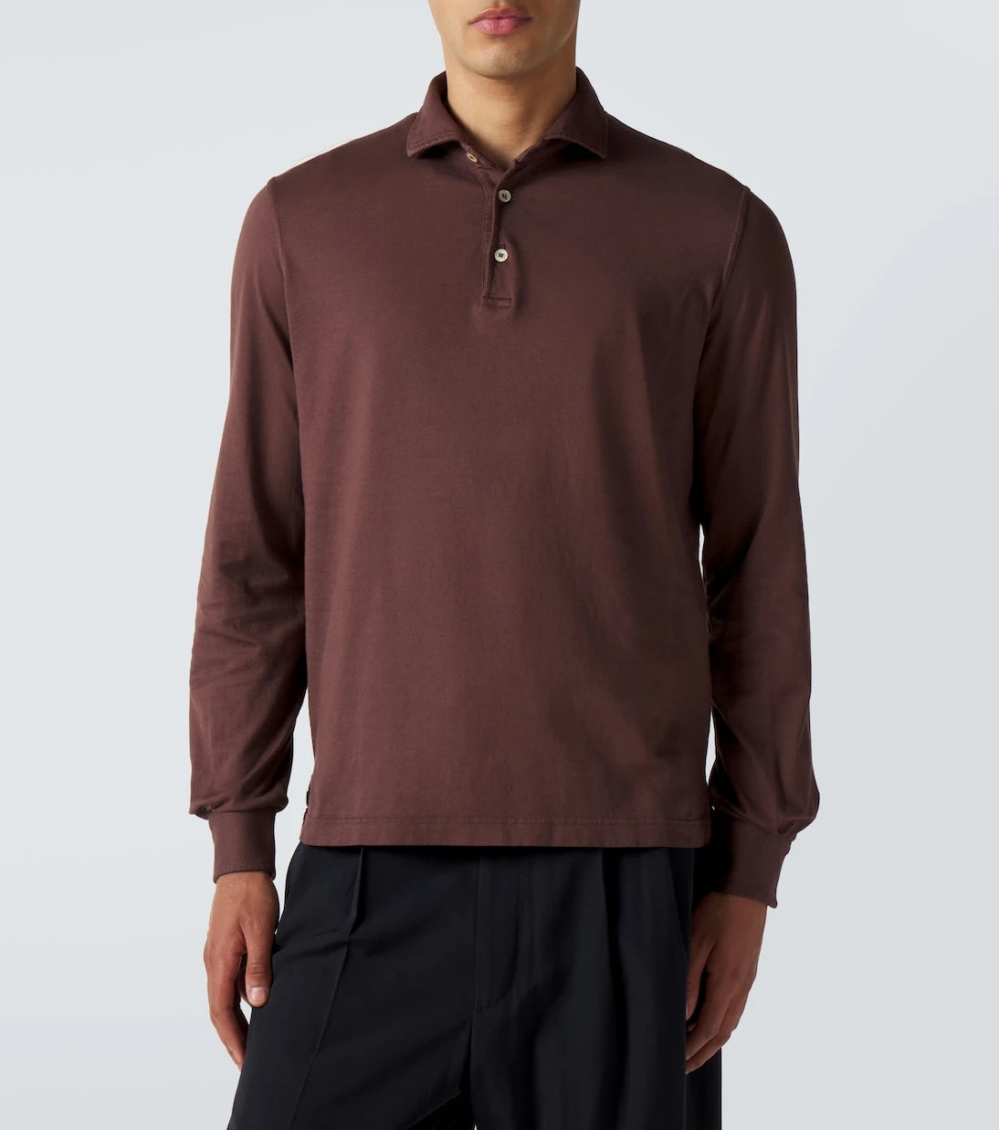 Fedeli - Cotton piqué polo shirt