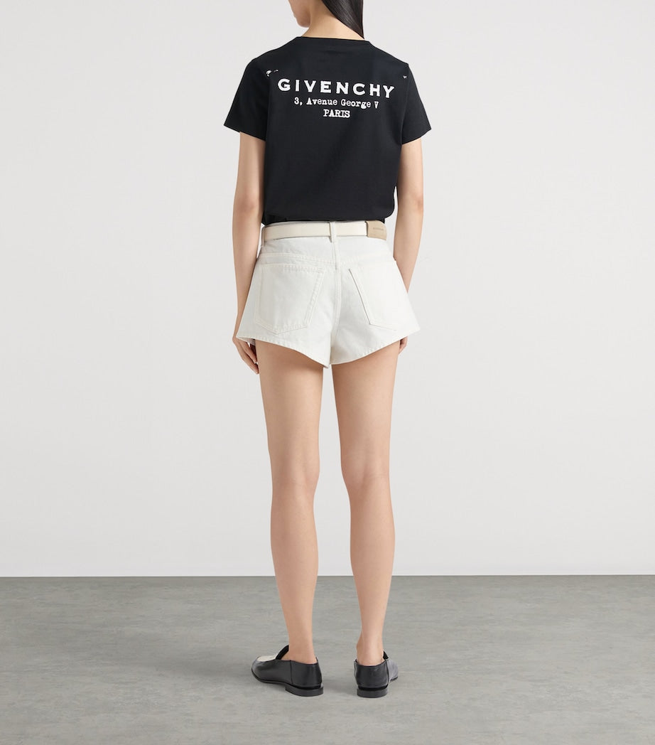 Givenchy White Denim Shorts