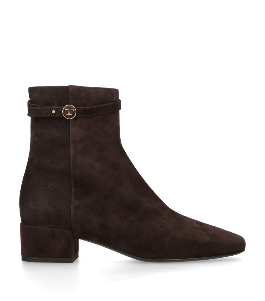 Tod's Brown Suede Stivaletto Cuoio Ankle Boots 35