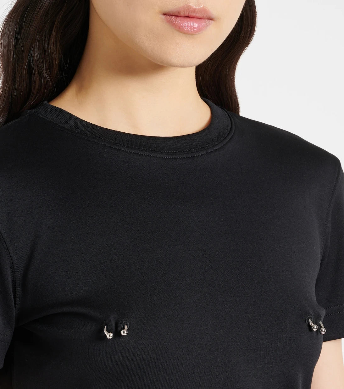Mugler - Ruched cotton top
