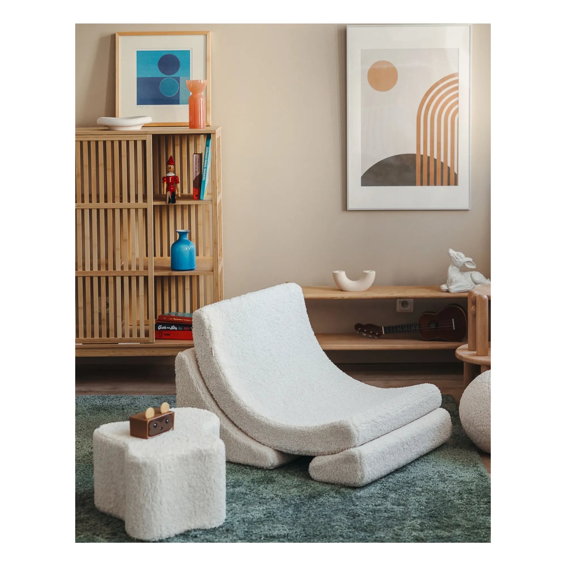 Wigiwama - Moon teddy armchair | Ecru