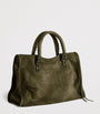 Balenciaga Small Suede Le City Top-Handle Bag
