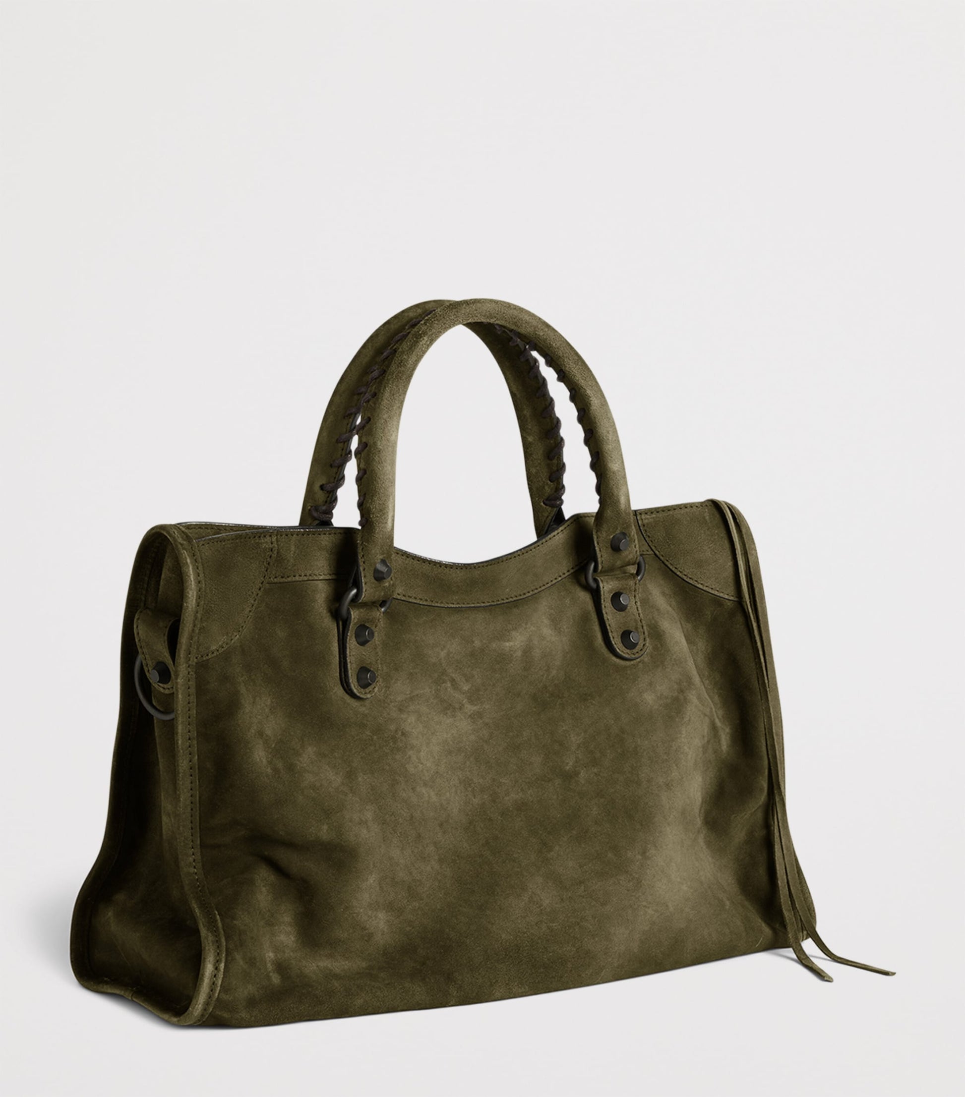 Balenciaga Small Suede Le City Top-Handle Bag