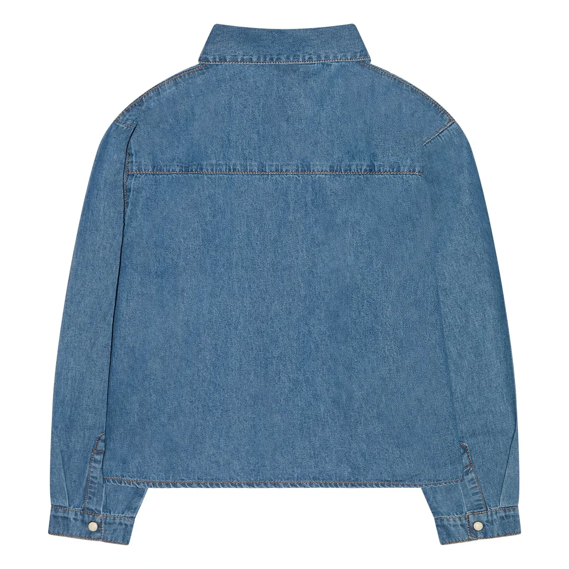 Hundred Pieces - Clara Embroidered Short Shirt | Denim blue