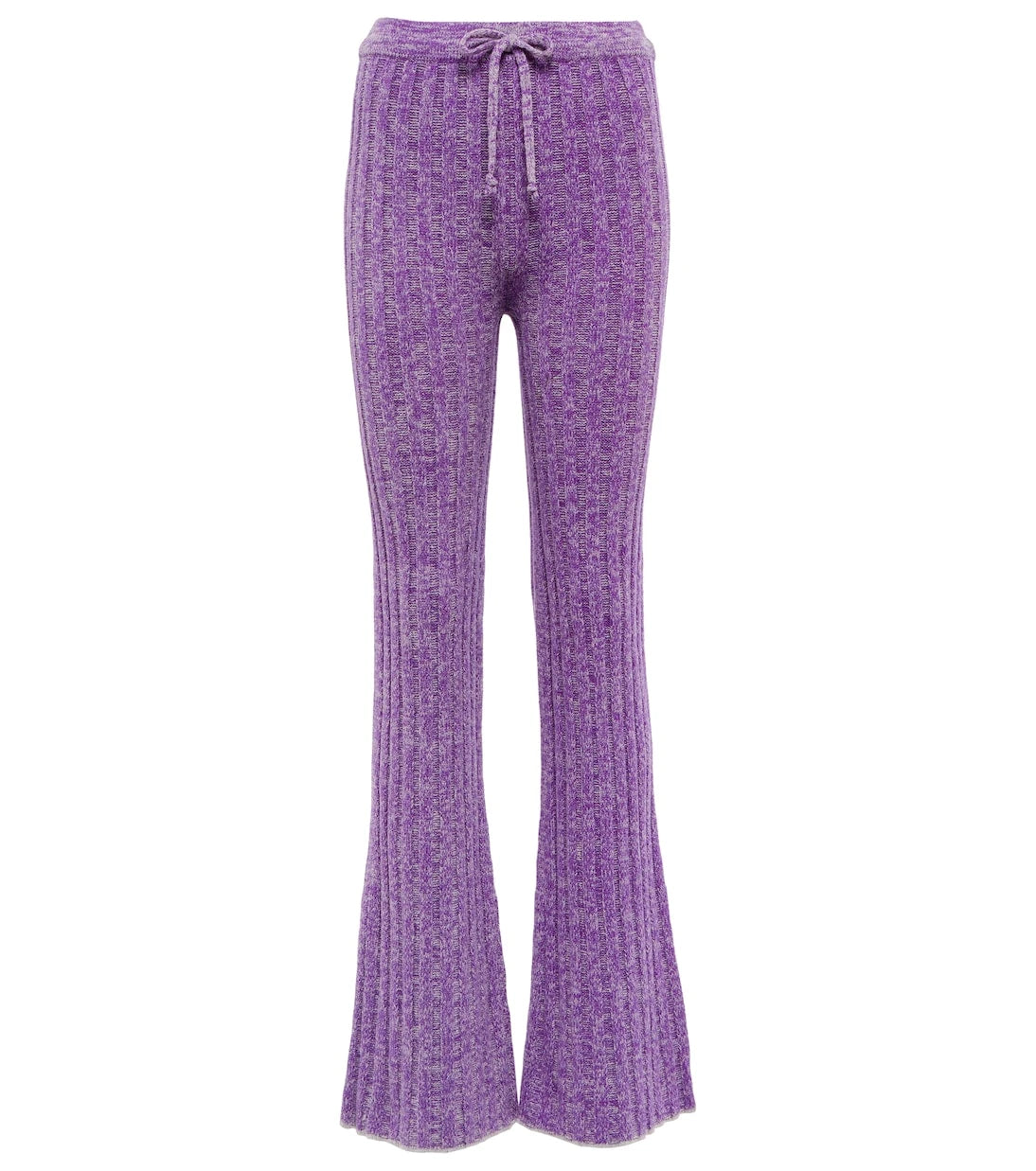 Acne Studios - Ribbed-knit flared wool-blend pants