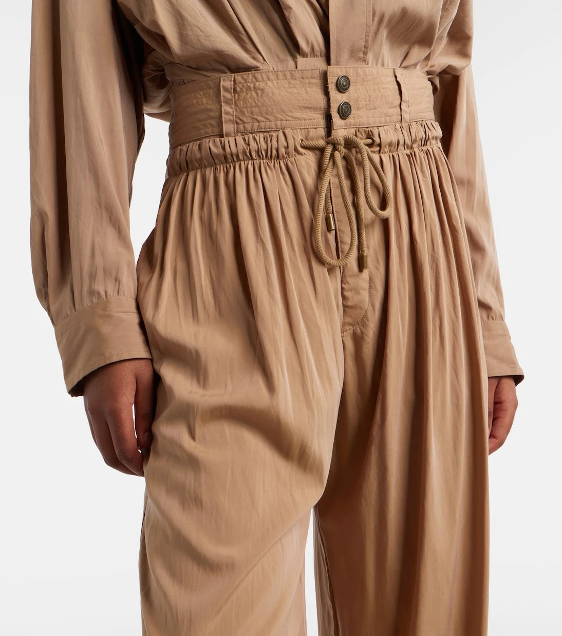 Isabel Marant - بنطال إنايا بقصّة أرجل واسعة وطبقات