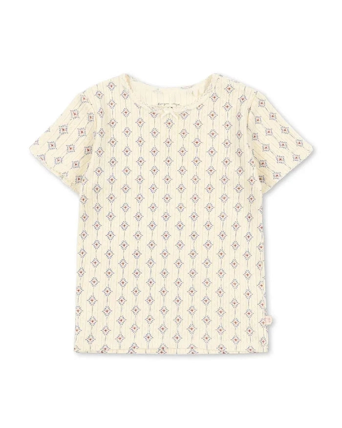 Konges Sløjd çocuklar için pamuklu tişört MINNIE TEE GOTS
