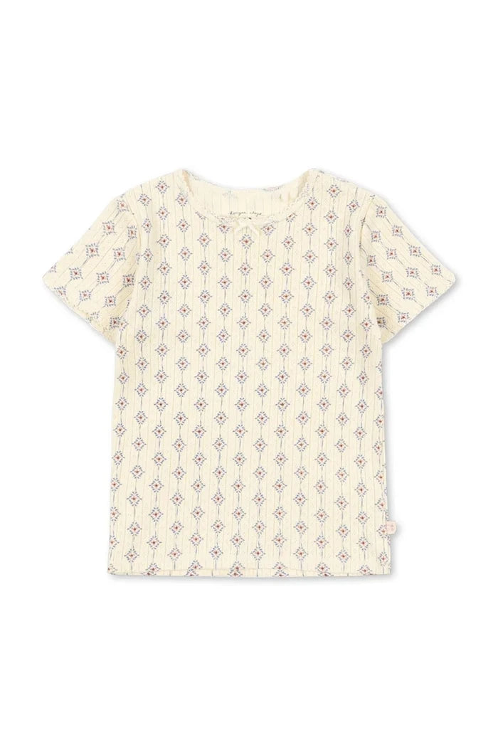 Konges Sløjd çocuklar için pamuklu tişört MINNIE TEE GOTS