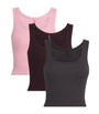 Stretch-Cotton Ribbed Tank Tops (Pack of 3)