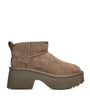 UGG Brown Suede Classic Ultra Mini New Heights Boots 70