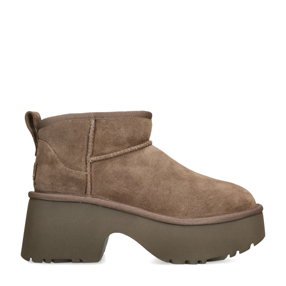UGG Brown Suede Classic Ultra Mini New Heights Boots 70