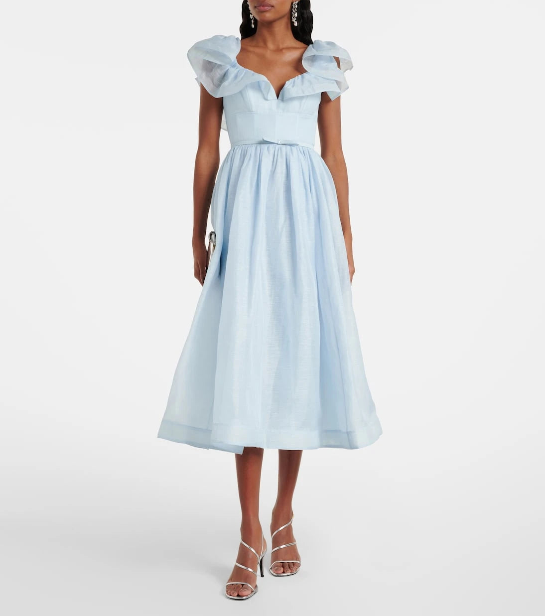 Zimmermann - Dawning linen and silk midi dress
