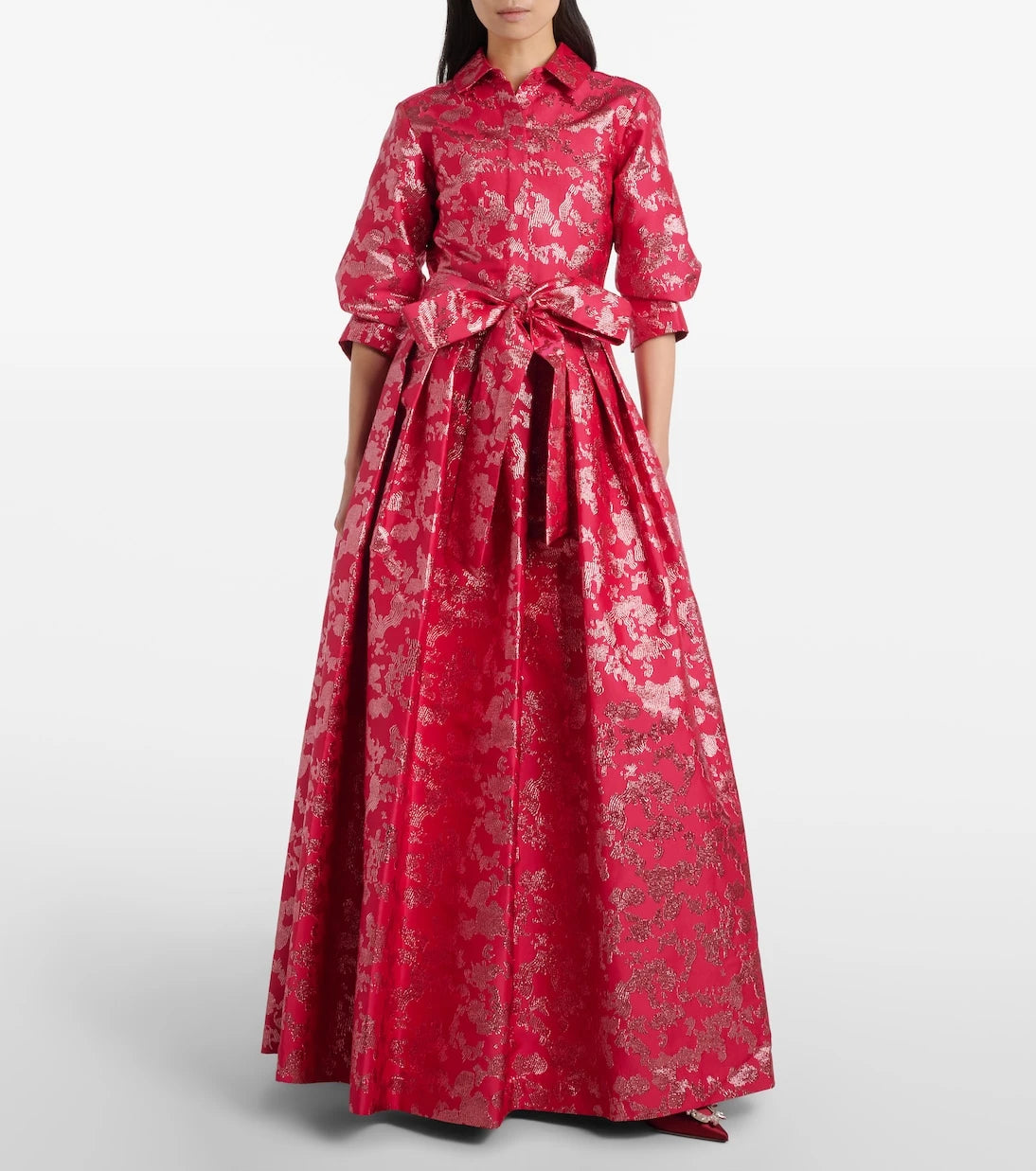 Simkhai - Julip belted jacquard gown