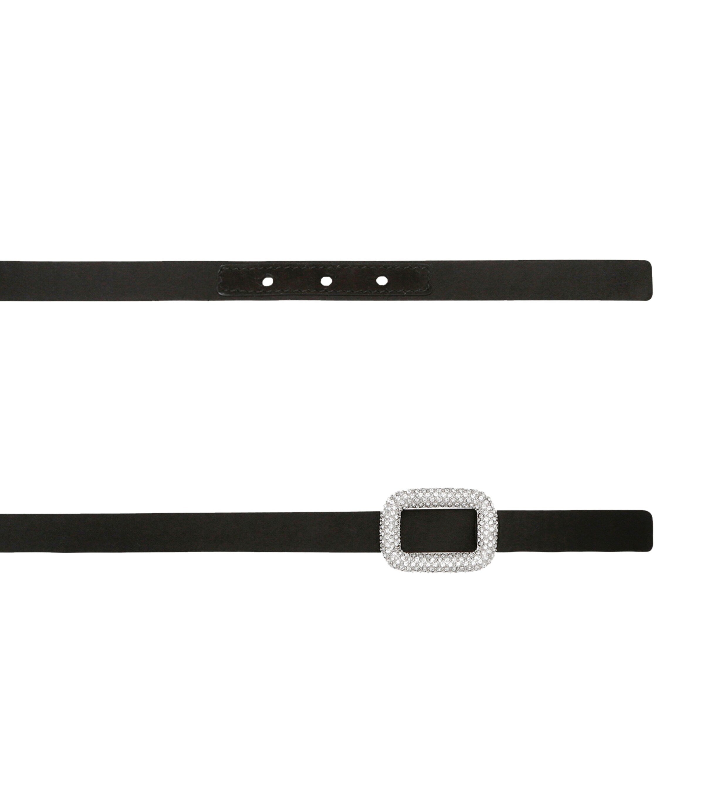 Black Satin Viv Choc Strass Belt