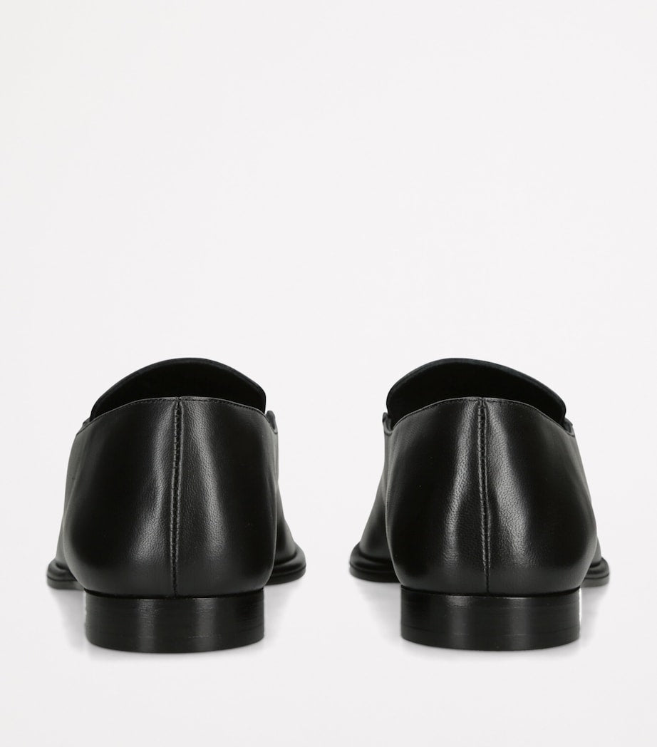 NEOUS Black Leather Polaris Loafers