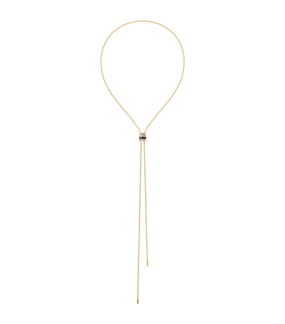 Large Yellow Gold Quatre Classique Tie Necklace